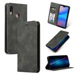 Retro Skin Feel Business Magnetic Horizontal Flip Leather Case for Huawei P20 Lite(Dark Gray)