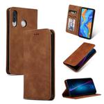 Retro Skin Feel Business Magnetic Horizontal Flip Leather Case for Huawei P30 Lite(Brown)