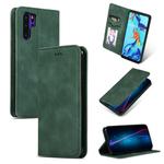 Retro Skin Feel Business Magnetic Horizontal Flip Leather Case for Huawei P30 Pro(Army Green)