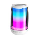 P4 LED Portable Bluetooth Wireless Bass Waterproof Outdoor Speaker Support AUX / TF Card / USB(White)