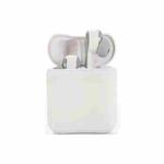 TWS2 Bluetooth TWS5.0 Copper Ring Speaker Binaural True Stereo Touch Bluetooth Earphones(White)