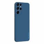 For Samsung Galaxy S21 Ultra 5G PINWUYO Touching Series Liquid Silicone TPU Shockproof Case(Blue)