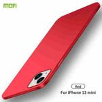 For iPhone 13 mini  MOFI Frosted PC Ultra-thin Hard Case(Red)