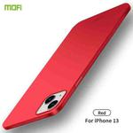 For iPhone 13 MOFI Frosted PC Ultra-thin Hard Case(Red)