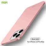 For iPhone 13 Pro Max  MOFI Frosted PC Ultra-thin Hard Case(Rose Gold)