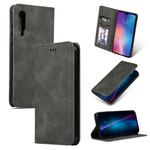 Retro Skin Feel Business Magnetic Horizontal Flip Leather Case for Xiaomi 9(Dark Gray)