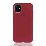 For iPhone 13 Solid Color Frosted TPU Phone Case(Red Wine)