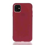 Solid Color Frosted TPU Phone Case For iPhone 13 mini(Red Wine)