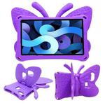 For Amazon Kindle Fire HD 8 2020 Butterfly Bracket Style EVA Children Falling Proof Cover Protective Case(Purple)