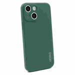 For iPhone 13 Hat-Prince ENKAY Liquid Silicone Shockproof Protective Case Cover (Dark Green)