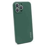 For iPhone 13 Pro Hat-Prince ENKAY Liquid Silicone Shockproof Protective Case Cover (Dark Green)