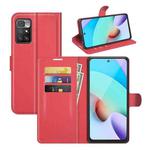 For Xiaomi Redmi 10 Litchi Texture Horizontal Flip Protective Case with Holder & Card Slots & Wallet(Red)