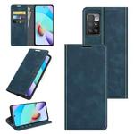 For Xiaomi Redmi 10 Retro-skin Business Magnetic Suction Leather Case with Holder & Card Slots & Wallet(Dark Blue)