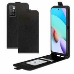 For Xiaomi Redmi 10 R64 Texture Single Vertical Flip Leather Protective Case with Card Slots & Photo Frame(Black)