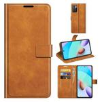 Retro Calf Pattern Buckle Horizontal Flip Leather Case with Holder & Card Slots & Wallet For Xiaomi Redmi 10(Yellow)