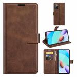 Retro Calf Pattern Buckle Horizontal Flip Leather Case with Holder & Card Slots & Wallet For Xiaomi Redmi 10(Dark Brown)