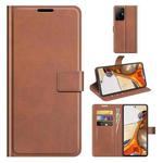 Retro Calf Pattern Buckle Horizontal Flip Leather Case with Holder & Card Slots & Wallet For Xiaomi Mi 11T(Light Brwon)