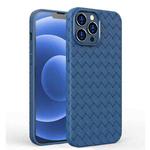 For iPhone 13 Pro Max Full Coverage Woven Shockproof TPU Case (Blue)