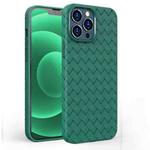 For iPhone 13 Pro Max Full Coverage Woven Shockproof TPU Case (Green)