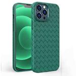 For iPhone 13 Pro Full Coverage Woven Shockproof TPU Case (Green)