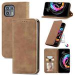 For Motorola Edge 20 Lite Retro Skin Feel Business Magnetic Horizontal Flip Leather Case With Holder & Card Slots & Wallet & Photo Frame(Brown)