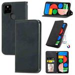 For Google Pixel 5a 5G Retro Skin Feel Business Magnetic Horizontal Flip Leather Case with Holder & Card Slots & Wallet & Photo Frame(Black)
