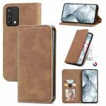 For OPPO Realme Q3 Pro Carnival / Realme GT Master Retro Skin Feel Business Magnetic Horizontal Flip Leather Case With Holder & Card Slots & Wallet & Photo Frame(Brown)