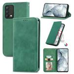 For OPPO Realme Q3 Pro Carnival / Realme GT Master Retro Skin Feel Business Magnetic Horizontal Flip Leather Case With Holder & Card Slots & Wallet & Photo Frame(Green)