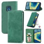 For Nokia  XR 20 Retro Skin Feel Business Magnetic Horizontal Flip Leather Case with Holder & Card Slots & Wallet & Photo Frame(Green)