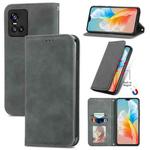 For vivo S10/ S10 Pro Retro Skin Feel Business Magnetic Horizontal Flip Leather Case with Holder & Card Slots & Wallet & Photo Frame(Gray)