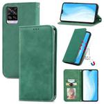 For vivo S7 Retro Skin Feel Business Magnetic Horizontal Flip Leather Case with Holder & Card Slots & Wallet & Photo Frame(Green)