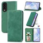For Huawei nova 8 SE Youth Retro Skin Feel Business Magnetic Horizontal Flip Leather Case with Holder & Card Slots & Wallet & Photo Frame(Green)