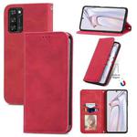 For Blackview A100 Retro Skin Feel Business Magnetic Horizontal Flip Leather Case with Holder & Card Slots & Wallet & Photo Frame(Red)