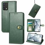 For OPPO Realme GT Master Solid Color Leather Buckle Phone Case with Lanyard & Photo Frame & Card Slot & Wallet & Stand Function(Green)