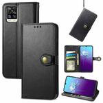 For vivo V20 2021 Solid Color Leather Buckle Phone Case (Black)