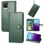 For vivo V20 2021 Solid Color Leather Buckle Phone Case (Green)