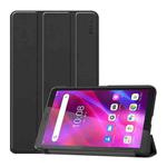 For Lenovo Tab M7 1/2/3 ENKAY Custer Texture Horizontal Flip PU+PC Leather Case with Three-folding Holder(Black)