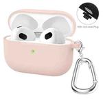 ENKAY Hat-Prince Thickened Silicone Protective Case Shock-Absorbing Cover with Keychain for Apple AirPods 3(Pink)