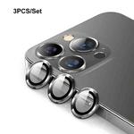 For iPhone 13 Pro ENKAY Hat-Prince Aluminium Alloy + Tempered Glass Camera Lens Cover Film Ring  / 13 Pro Max(Graphite)