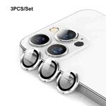 For iPhone 13 Pro ENKAY Hat-Prince Aluminium Alloy + Tempered Glass Camera Lens Cover Film Ring  / 13 Pro Max(Silver)