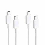 XJ-69 2 PCS 1m 3A USB-C / Type-C to Type-C TPU Charging Sync Data Cable for Mobile Phone(White)