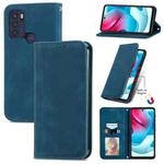 For Motorola  G60 S Retro Skin Feel Business Magnetic Horizontal Flip Leather Case with Holder & Card Slots & Wallet & Photo Frame(Blue)