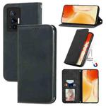 For vivo X70 Pro Retro Skin Feel Business Magnetic Horizontal Flip Leather Case with Holder & Card Slots & Wallet & Photo Frame(Black)