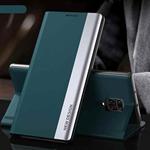 For Xiaomi Redmi Note 9 Pro Max / Note 9 Pro / Note 9S Side Electroplated Magnetic Ultra-Thin Horizontal Flip Leather Case with Holder(Green)