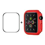 ENKAY Hat-Prince PC Frame + Full Coverage PMMA HD Screen Protector Film For Apple Watch Series 8 / 7 45mm(Red)