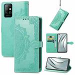 For Infinix Note 8 Mandala Embossing Pattern Horizontal Flip Leather Case with Holder & Card Slots & Wallet & Lanyard(Green)