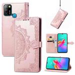 For Infinix Smart 5 Mandala Embossing Pattern Horizontal Flip Leather Case with Holder & Card Slots & Wallet & Lanyard(Rose Gold)