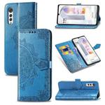 For LG Velvet 2 Pro Mandala Embossing Pattern Horizontal Flip Leather Case with Holder & Card Slots & Wallet & Lanyard(Blue)