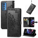 For Motorola Edge 20 Pro Mandala Embossing Pattern Horizontal Flip Leather Case with Holder & Card Slots & Wallet & Lanyard(Black)