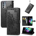 For Motorola Edge 20 Mandala Embossing Pattern Horizontal Flip Leather Case with Holder & Card Slots & Wallet & Lanyard(Black)